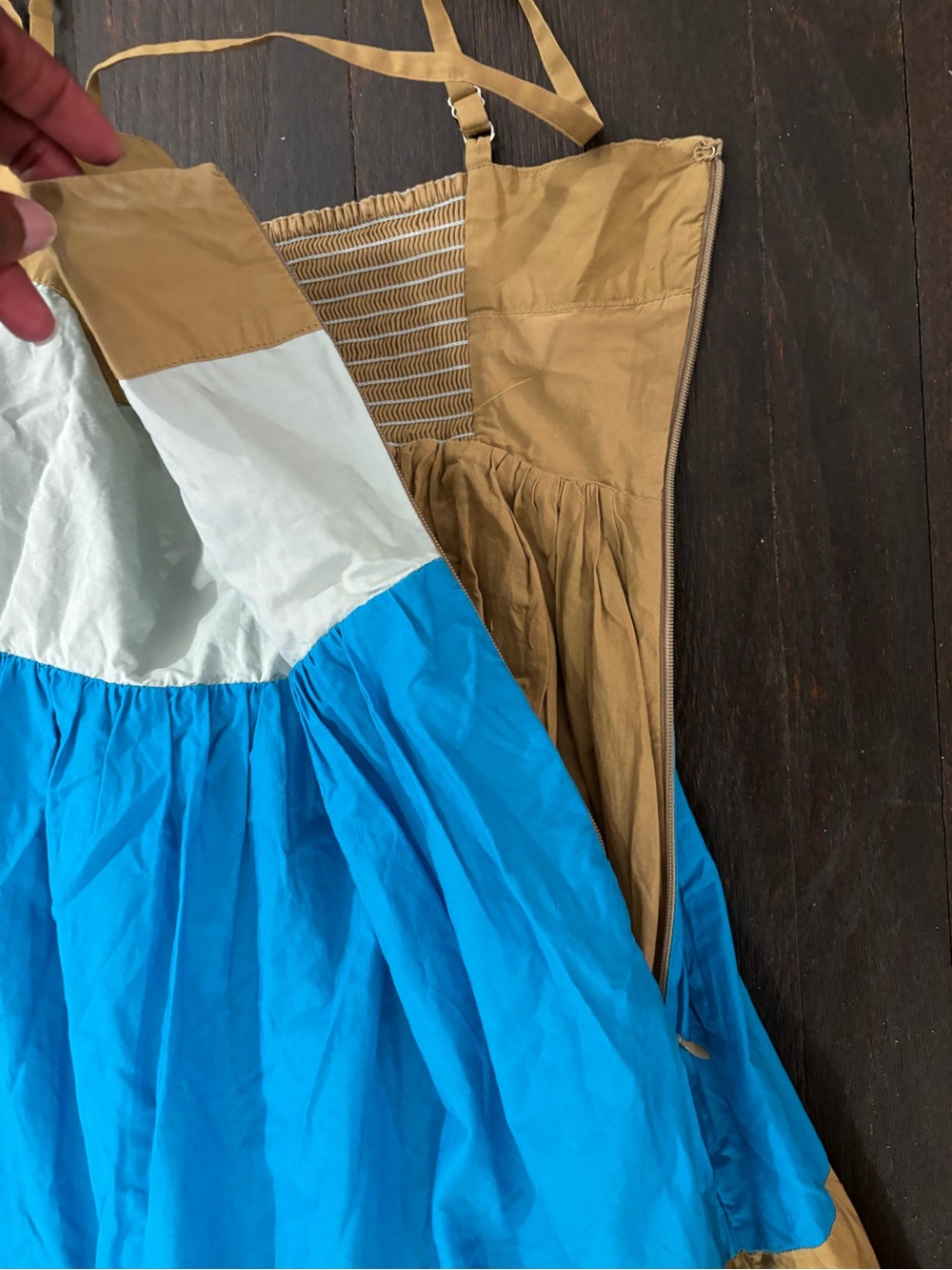 Jcrew Colorblock Tiered Sundress in Blue, Orange, Pink - Picture 3 of 7